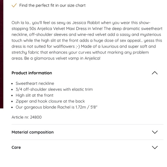 Collectif clothing 50s Anjelica Velvet Maxi Dress in Wine Medium uk12 - Picture 6 of 7